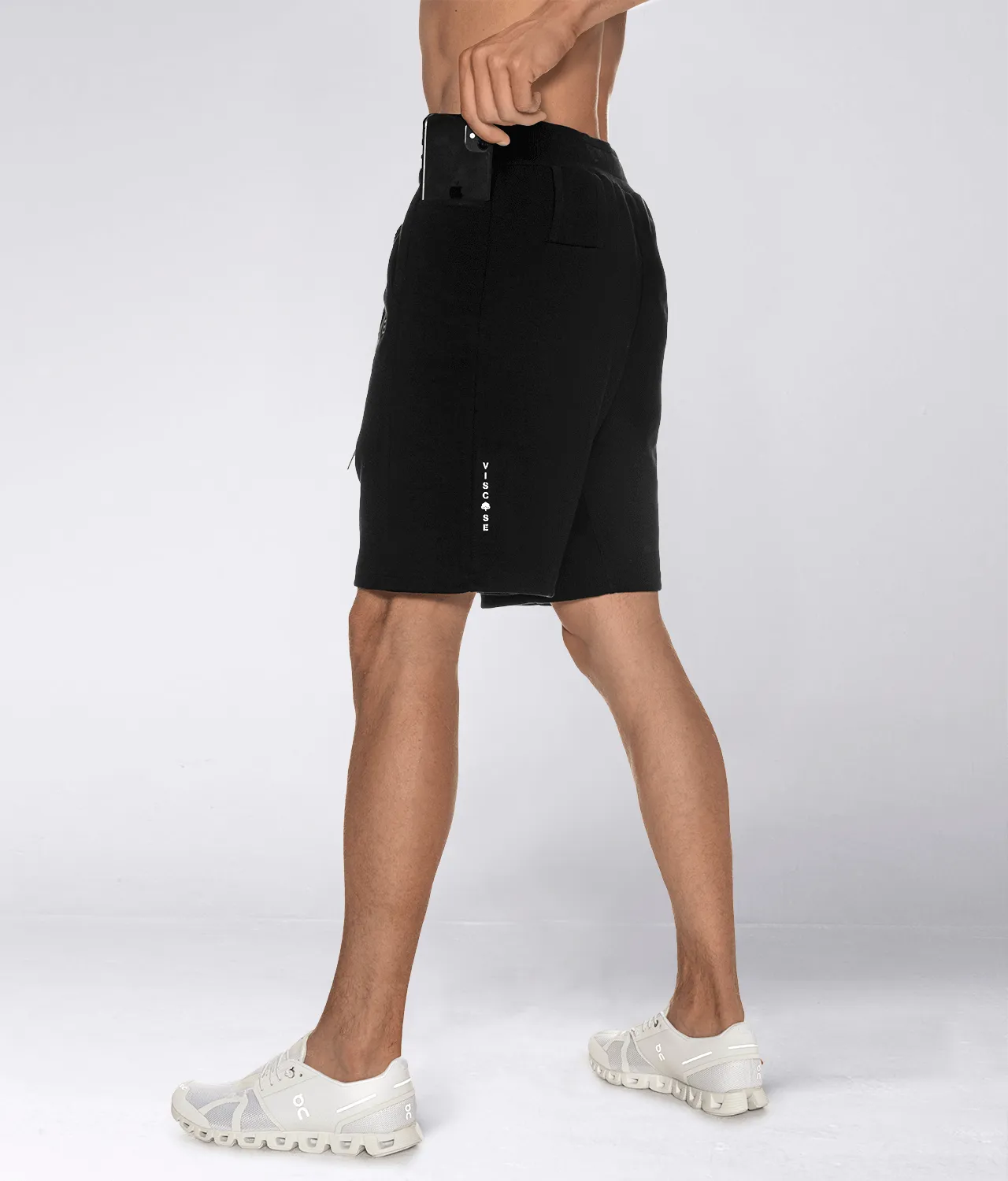 3000 . Viscose Regular-Fit Shorts - Black