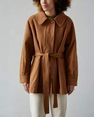 7115 Layered Short Coat, Cinnamon