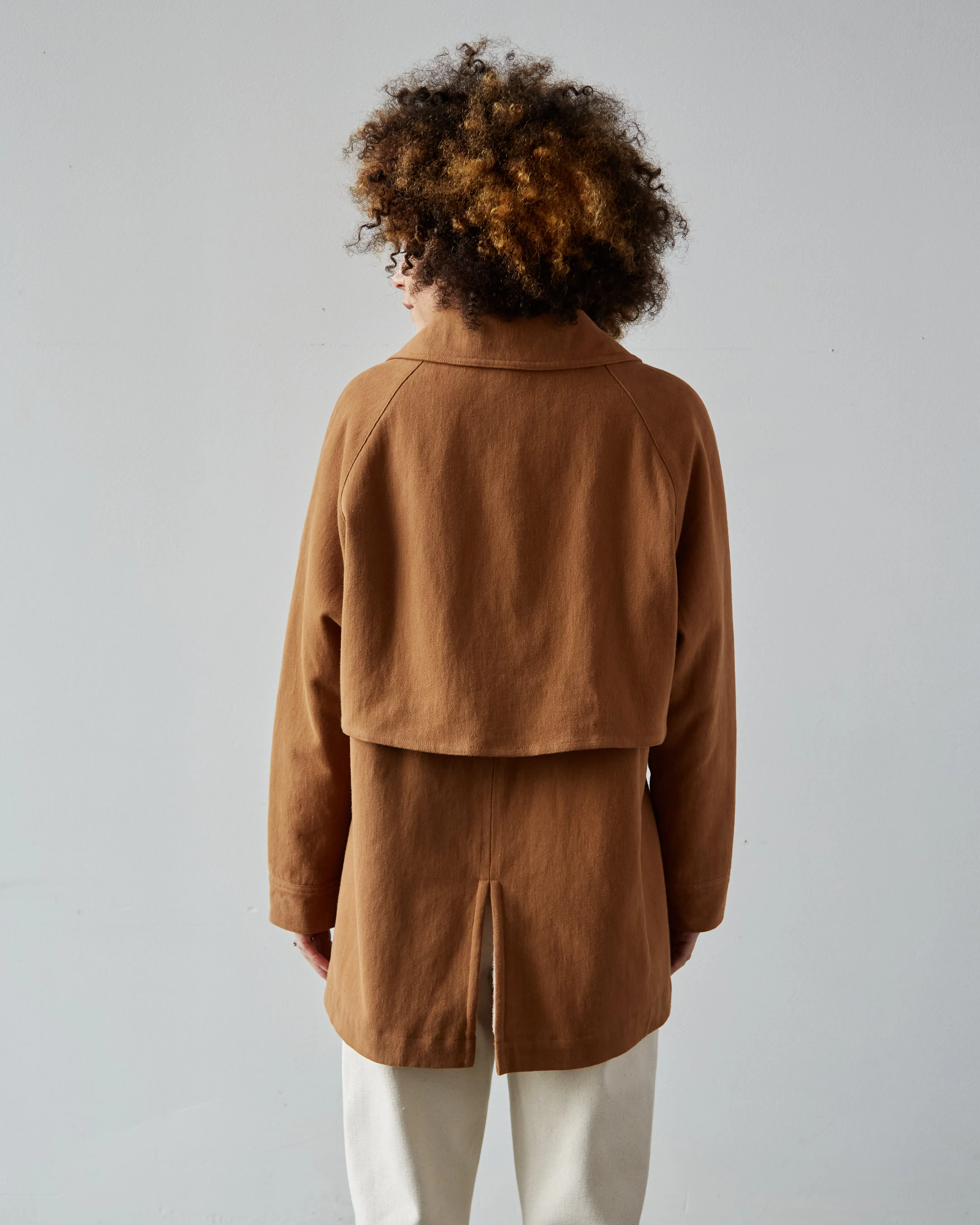 7115 Layered Short Coat, Cinnamon