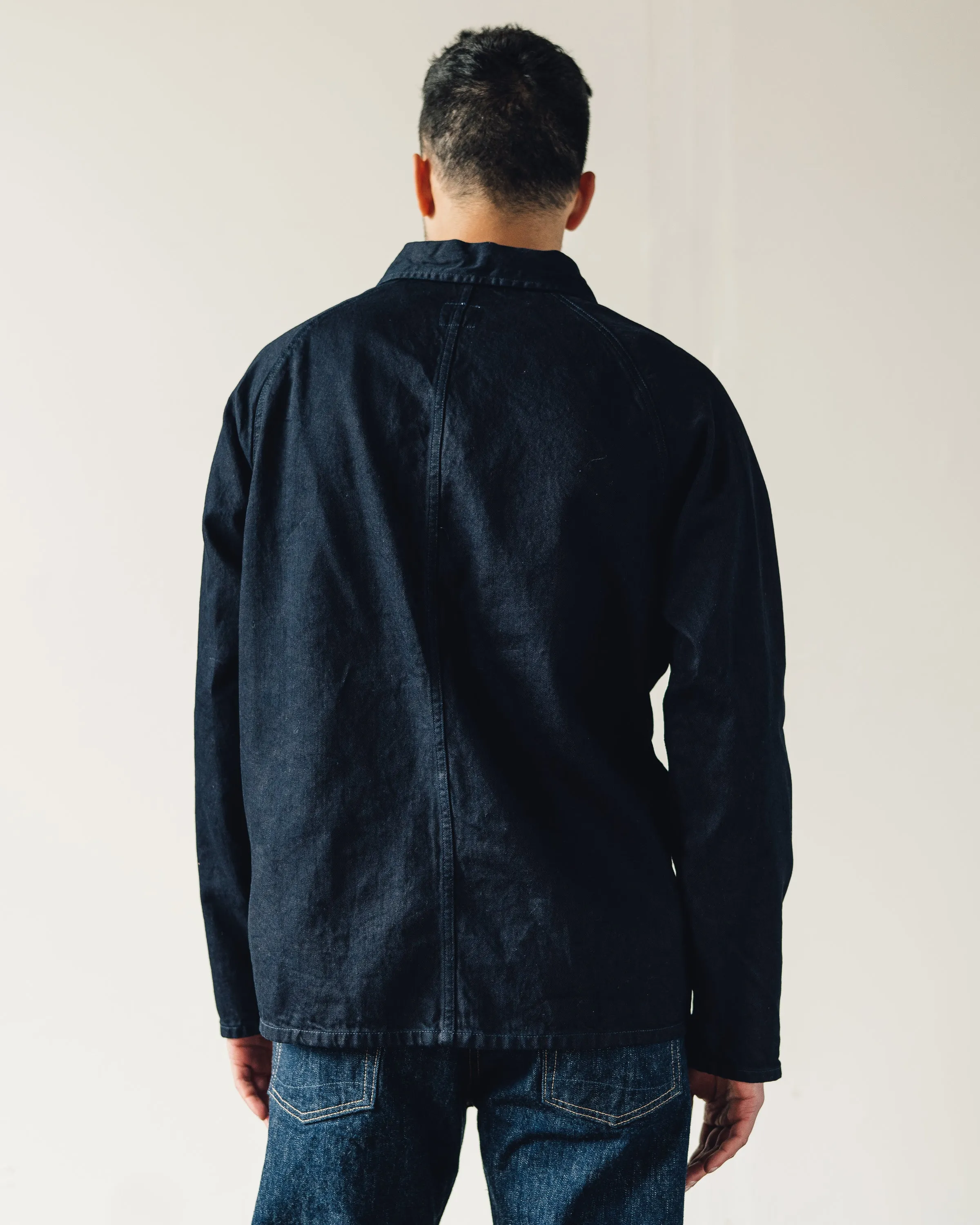 Arpenteur Raglan Denim Jacket, Black Indigo