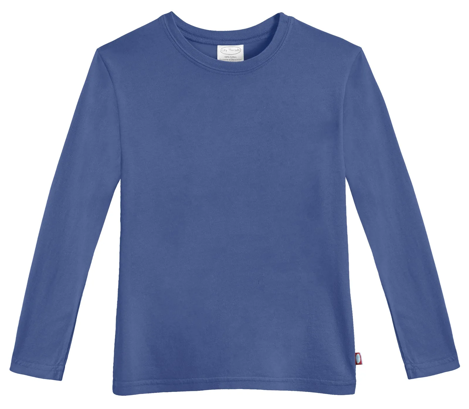 Boys Soft Cotton Jersey Long Sleeve Tee | Smurf Blue