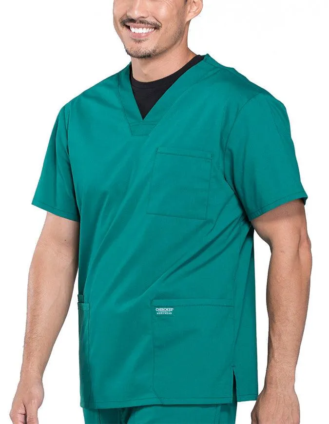 Cherokee Workwear Professionals Men's V-Neck Tall Basic Top