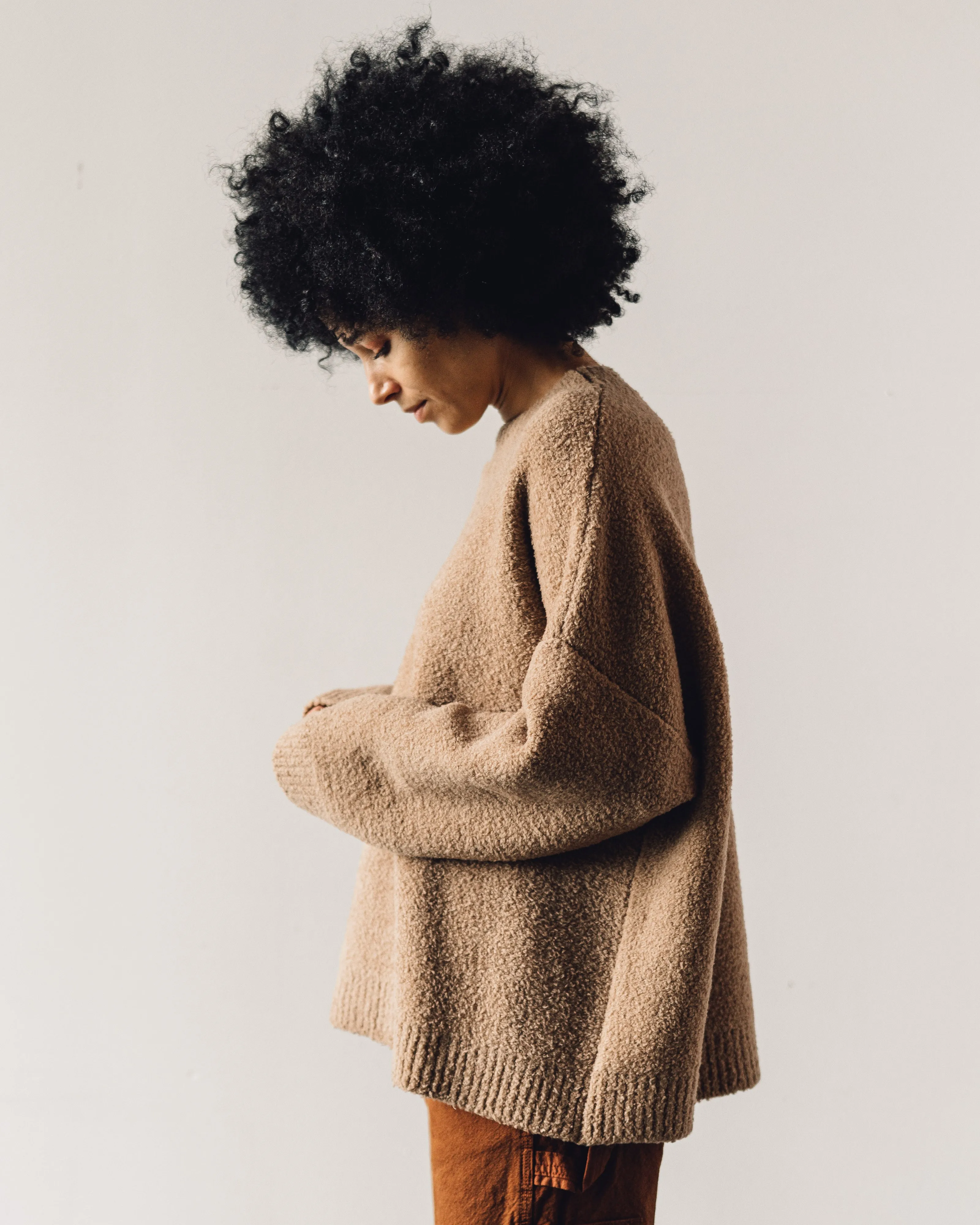 Cordera Shearling Sweater, Camel