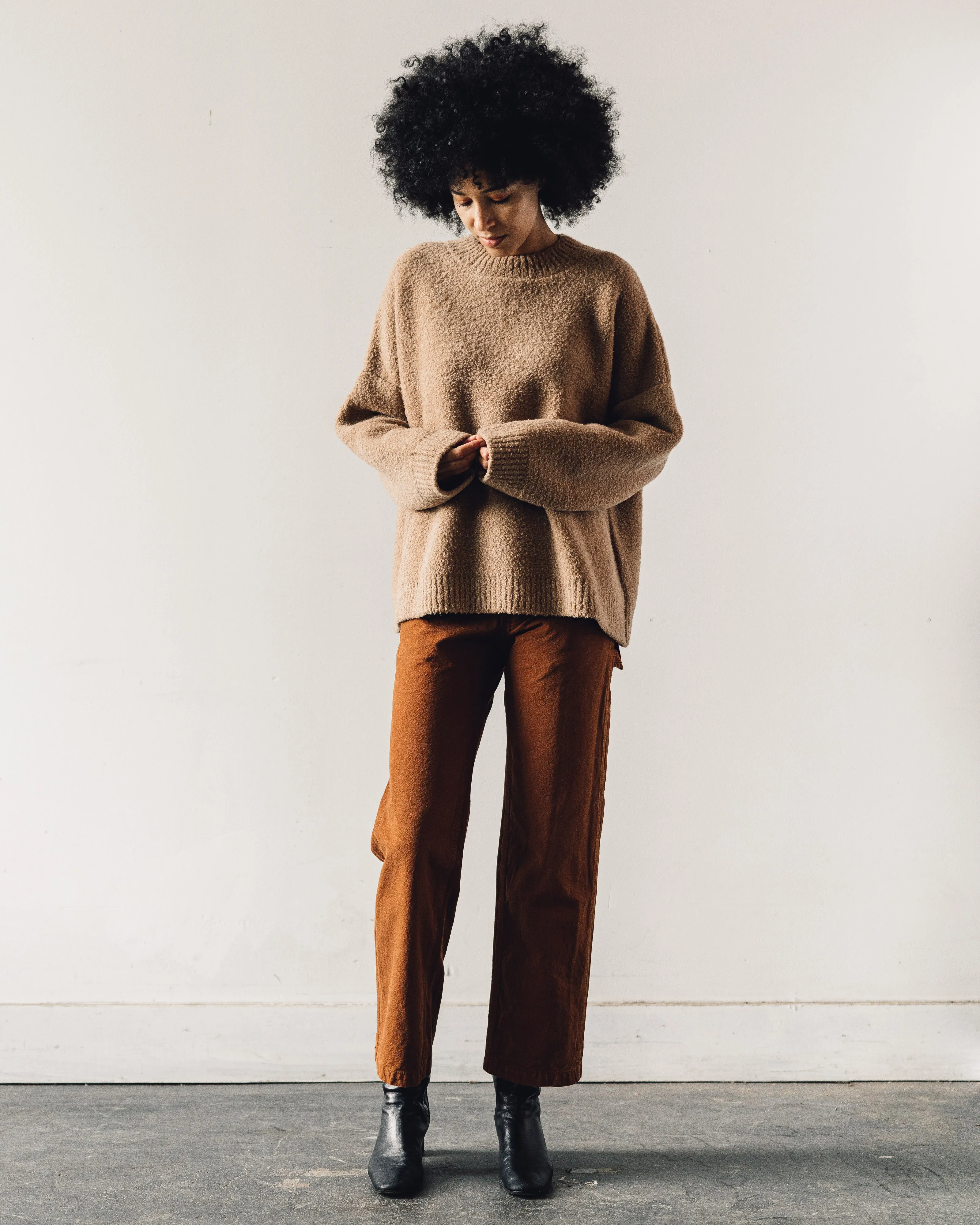 Cordera Shearling Sweater, Camel