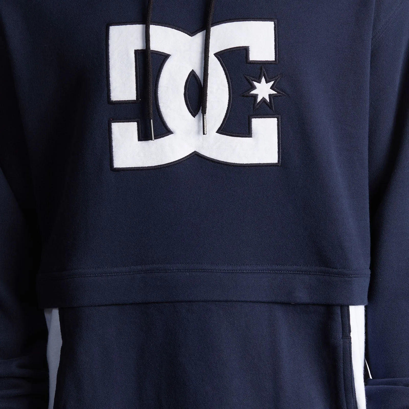 DC Shoes Mens Bandwidth Pullover Hooded Sweatshirt Hoodie - Navy Blazer