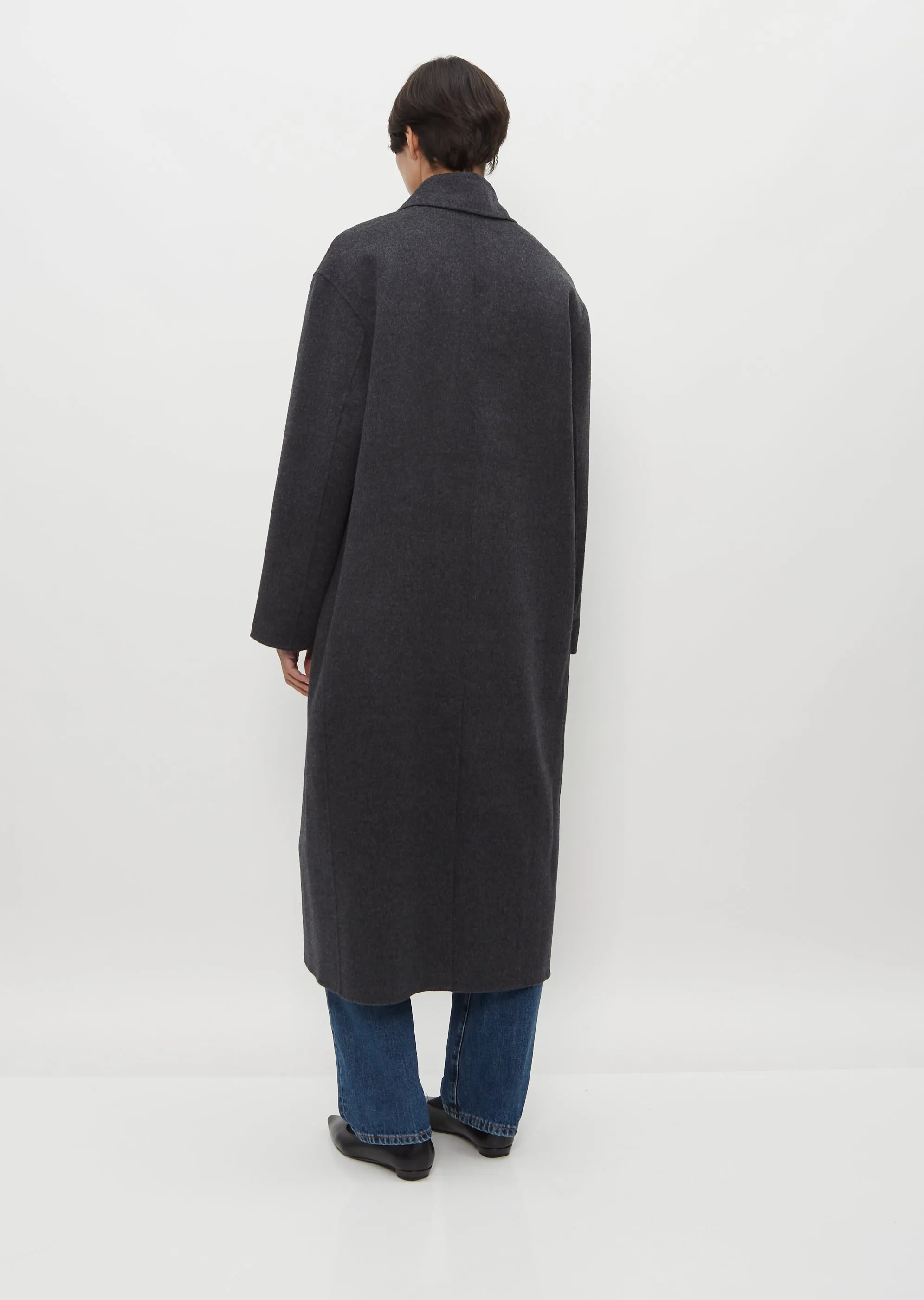 Doublé Wool Car Coat — Charcoal Melange