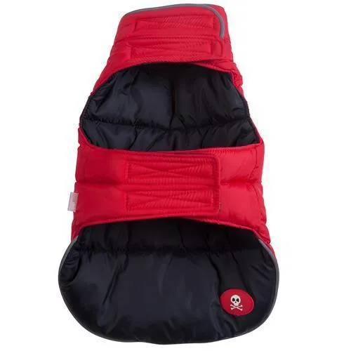 Fabdog | Reversible Dog Puffa Jacket  - Red/Black