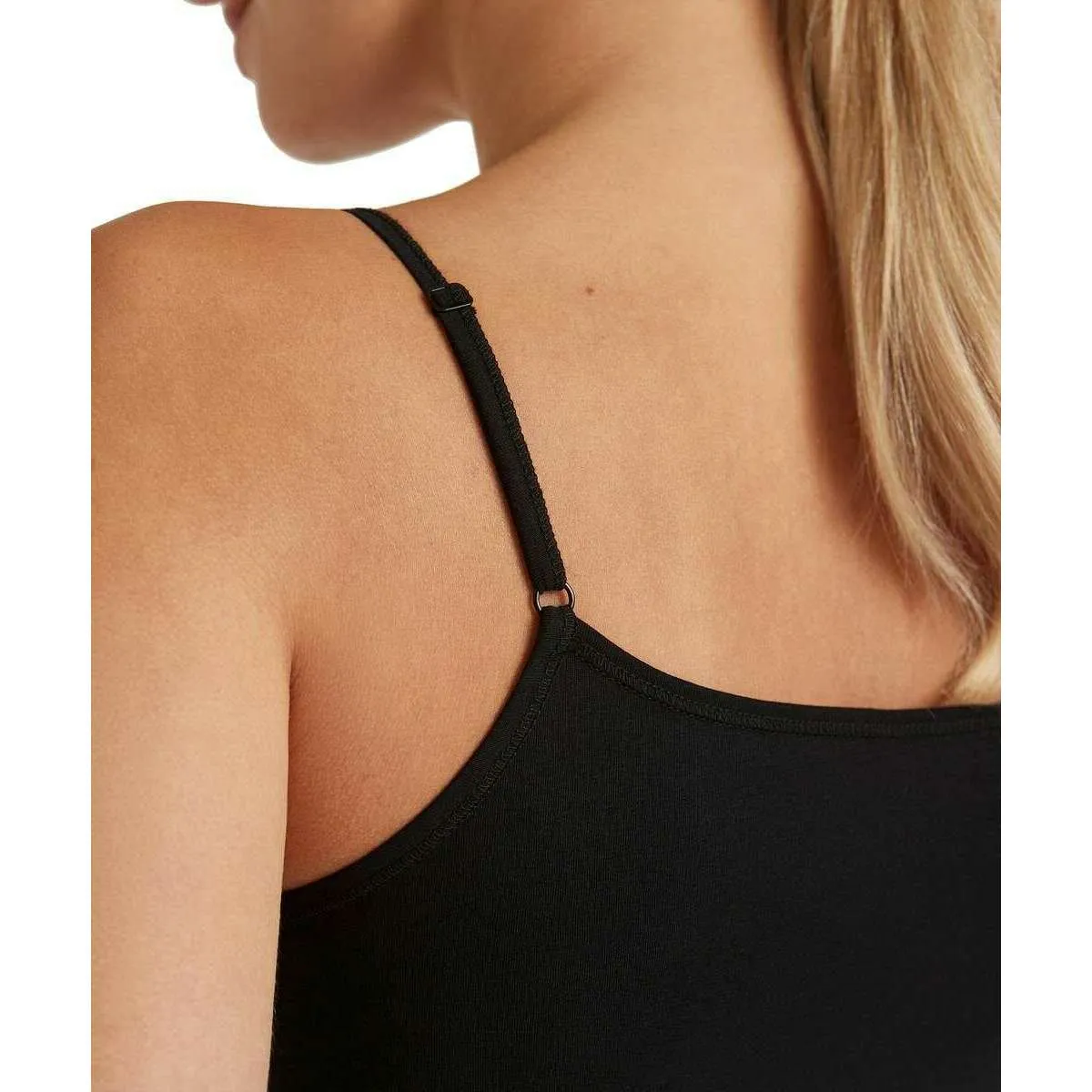 Falke Daily Natural Spaghetti Strap Top - Black