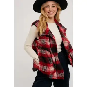 Happy Flannel Plaid Vest