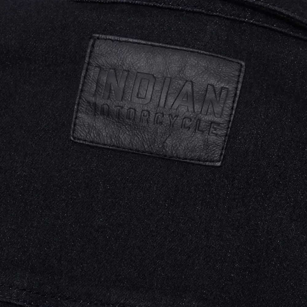 Indian Motorcycle  Mens Canyon Denim Overshirt Durable Comfortable Cotton Black