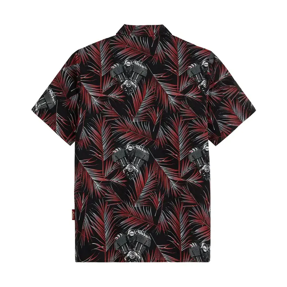 Indian Motorcycle  Mens Engine Print Shirt Tee Soft Lightweight Comfortable Red