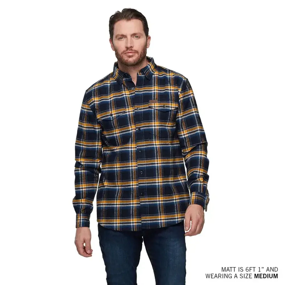 Indian Motorcycle  Mens Kansas Plaid Shirt Soft Durable Comfortable Cotton Navy