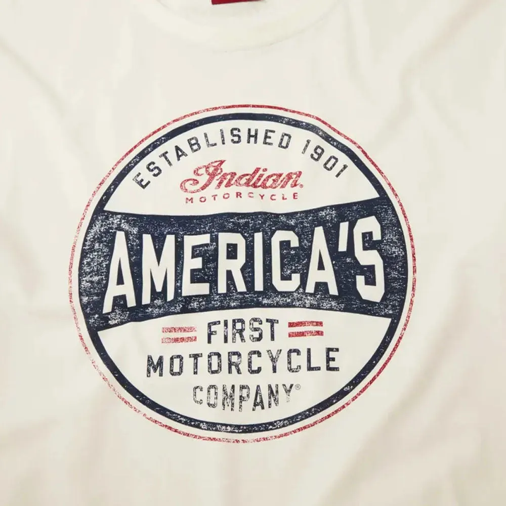 Indian Motorcycle  Polaris Mens America's First T-Shirt Tee Soft Lightweight Comfortable