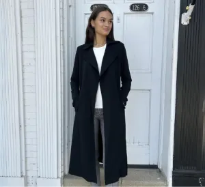 Iris Setlakwe - Matte Jersey Trench Coat in Black