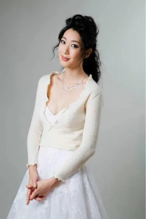 Ivory Bridal Wrap Lambswool Sweater