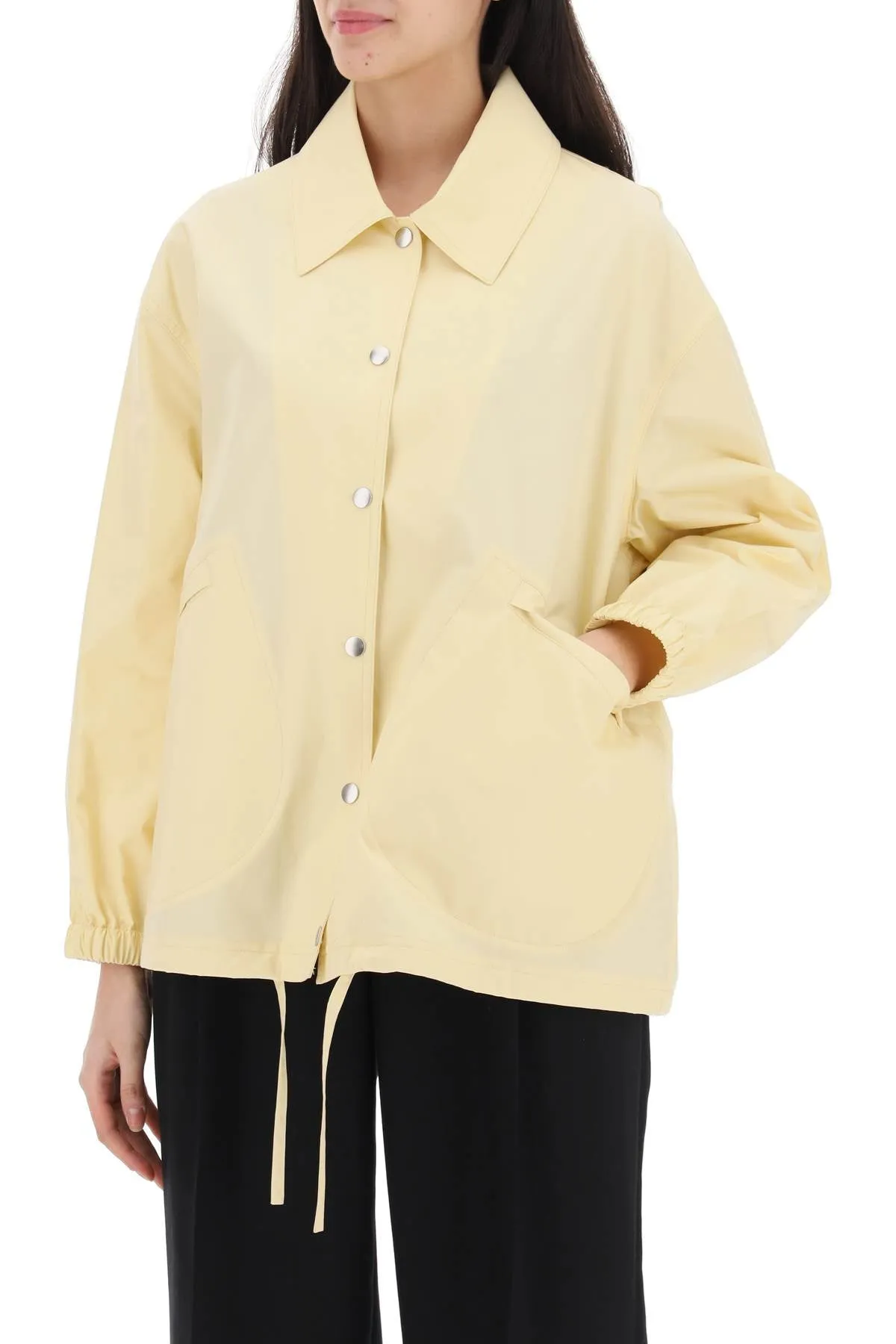 Jil Sander Coach Jacket With Logo Print