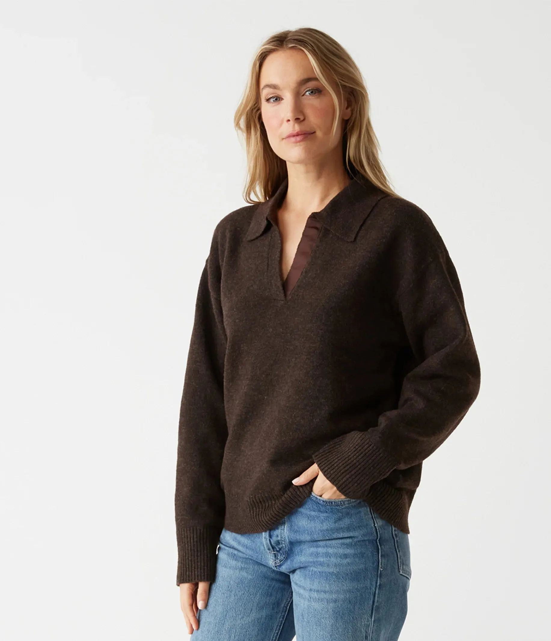 Jonas Johnny Collar Sweater - Java