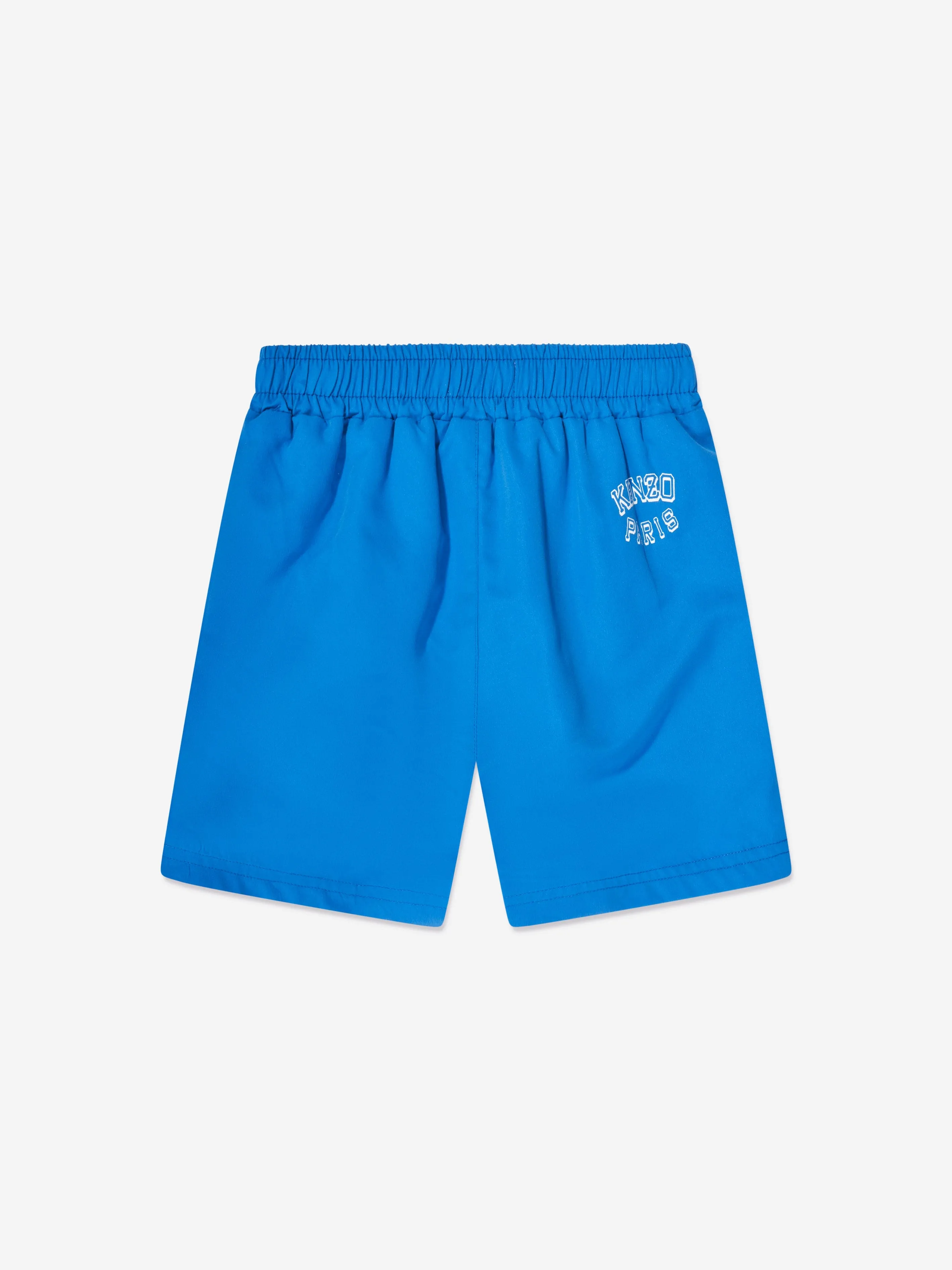 KENZO Boys Tiger Logo Swim Shorts in Blue