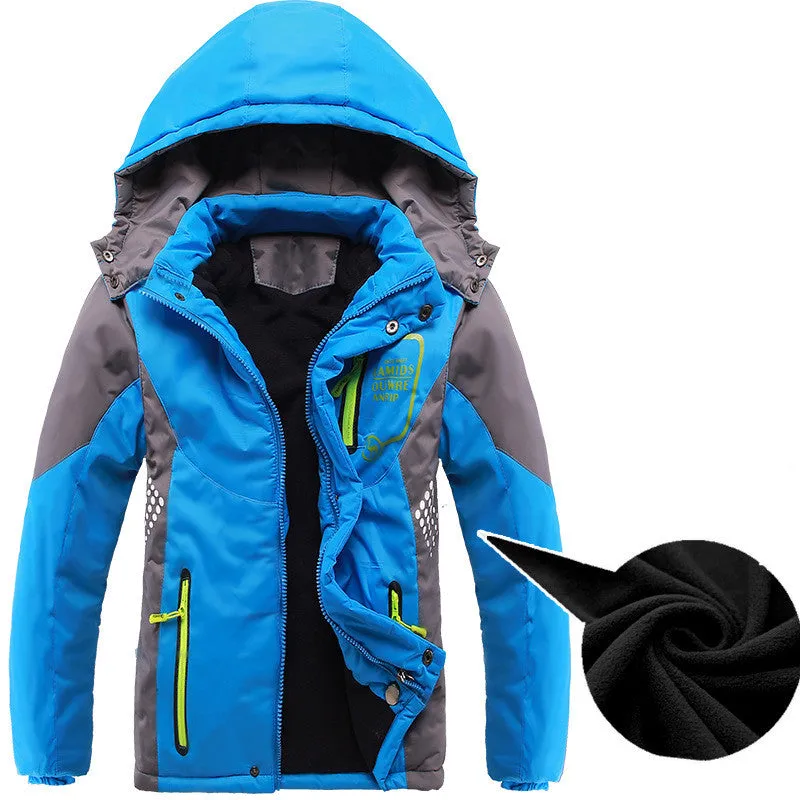 Kids Outerwear Waterproof Cotton-Padded Jackets For Unisex