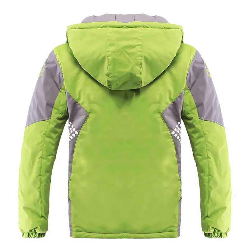 Kids Outerwear Waterproof Cotton-Padded Jackets For Unisex