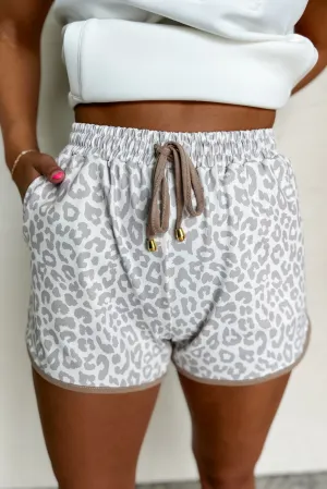 Leopard Contrast Trim Shorts