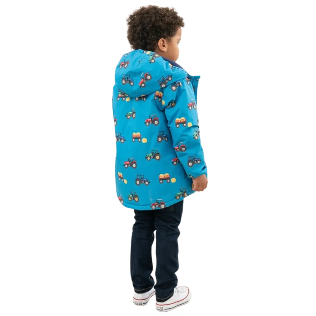 Lighthouse Boys Finlay Coat Navy Blue Tractor