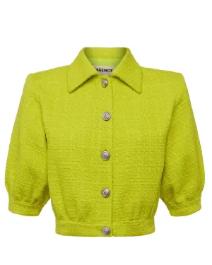 Lime Cove Crop Shirt Sleeve Jacket