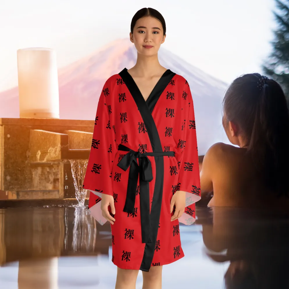 Long Sleeve "Japanese Style" Kimono Robe (AOP). Kimono. Bath Robe. Loungewear. Japanese Style. Sexy Robe. Comfortable Robe. Gift For Her.