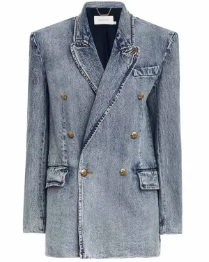 Luminosity Denim Blazer in Briny Blue