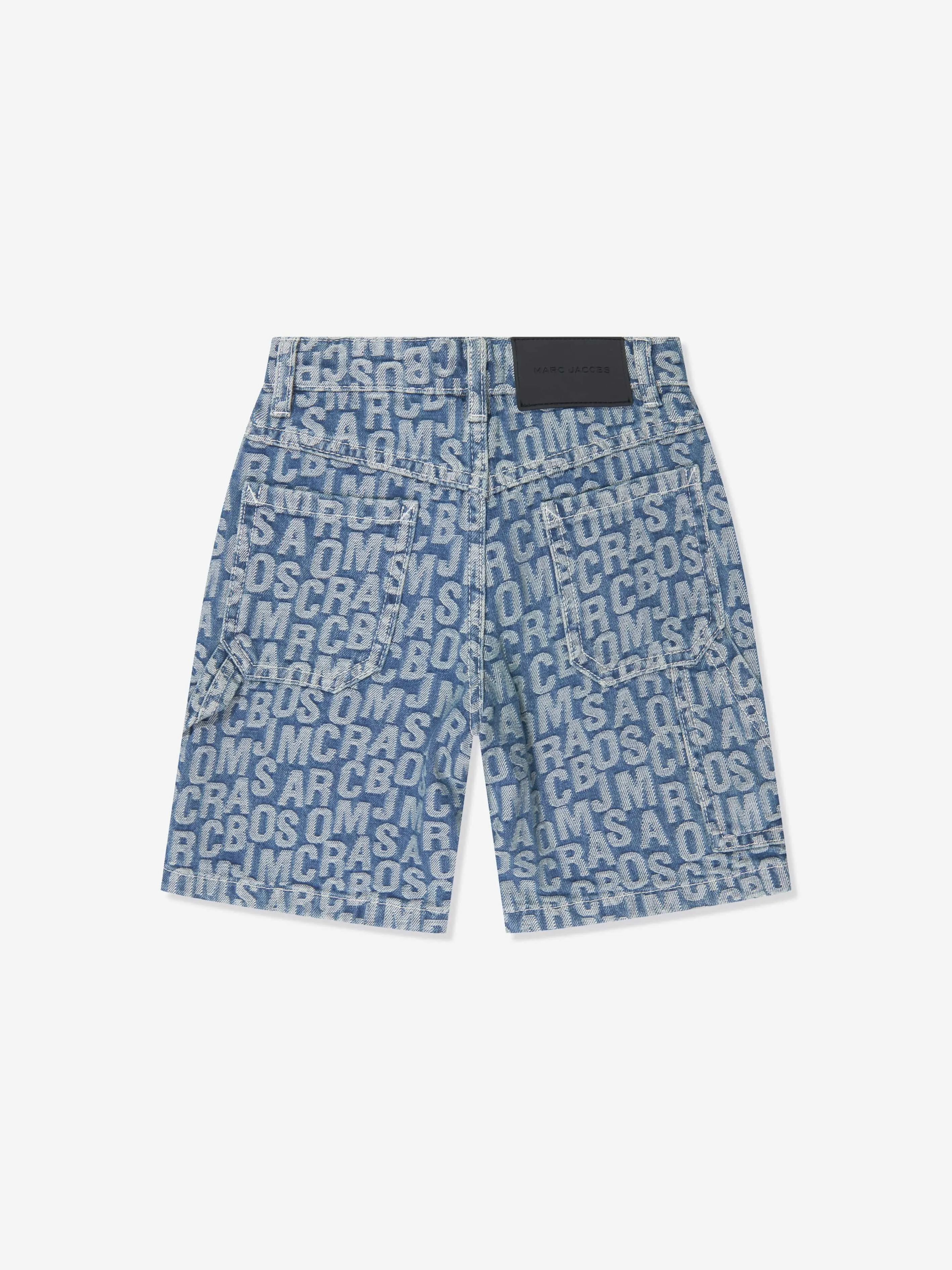 MARC JACOBS Boys Denim Logo Shorts in Blue