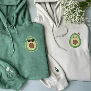 Matching Couple Hoodies - Mamacado & Papacado Custom Embroidered Sweatshirts For Couples