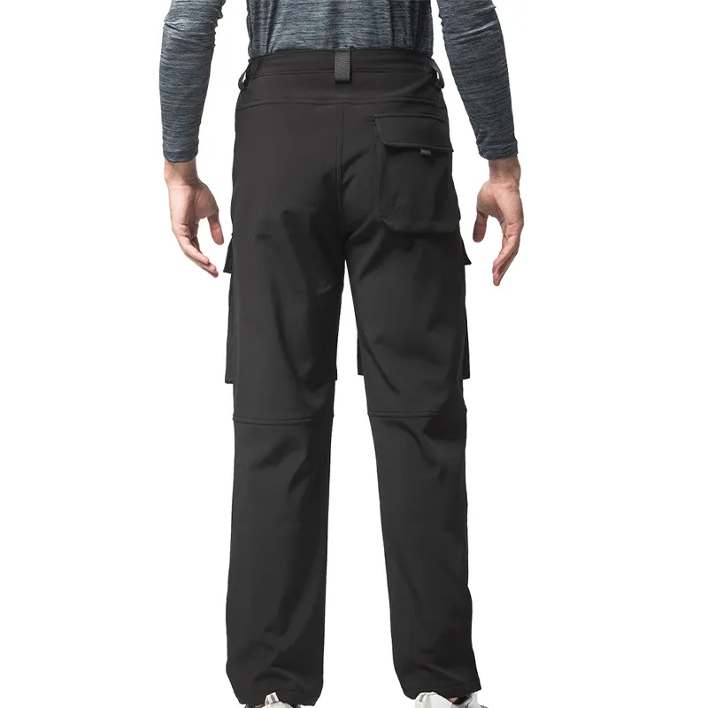 Men Multi-Pockets Windproof Cargo Fleece Outdoor Pants