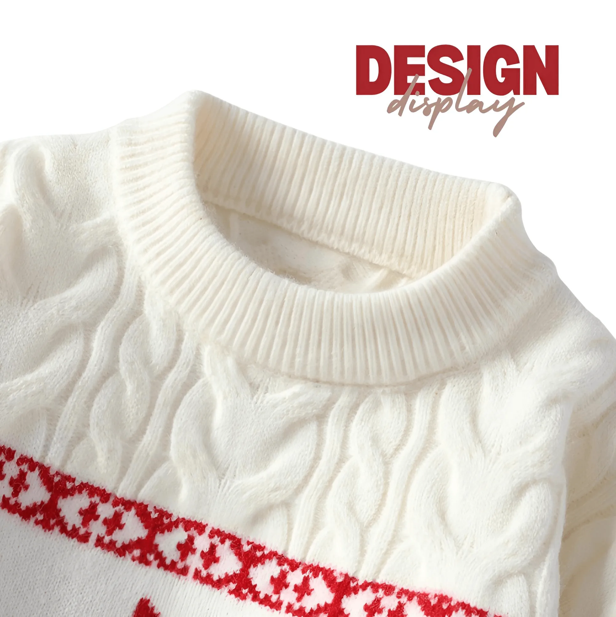 Men's Deer Christmas Jumpers High-End Luxury Cashmere Blend Sweaters Men Thick Warm Men's Sweaters