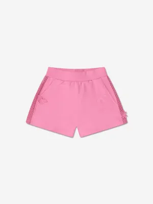 Monnalisa Girls Embroidered Shorts in Pink