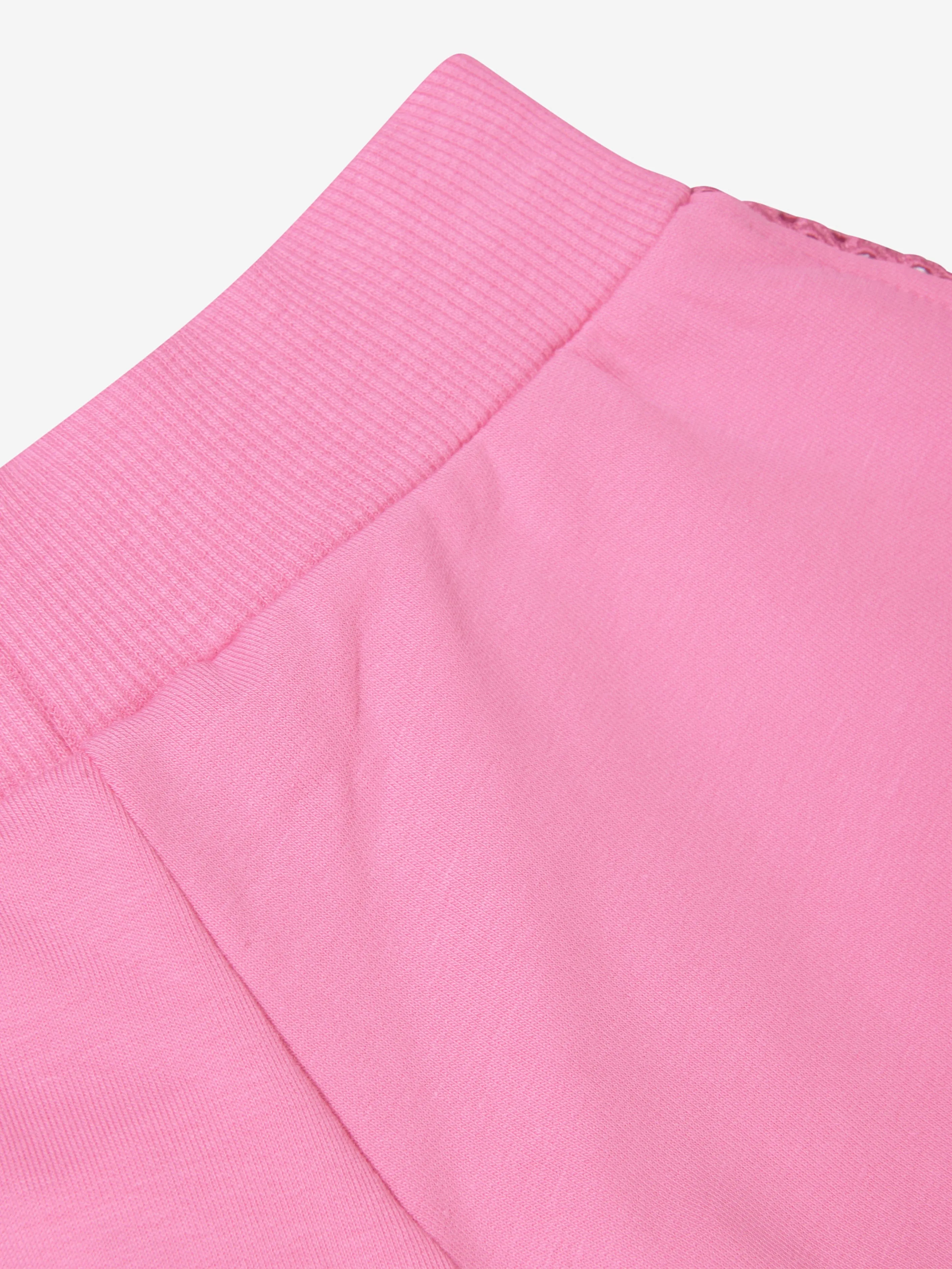 Monnalisa Girls Embroidered Shorts in Pink