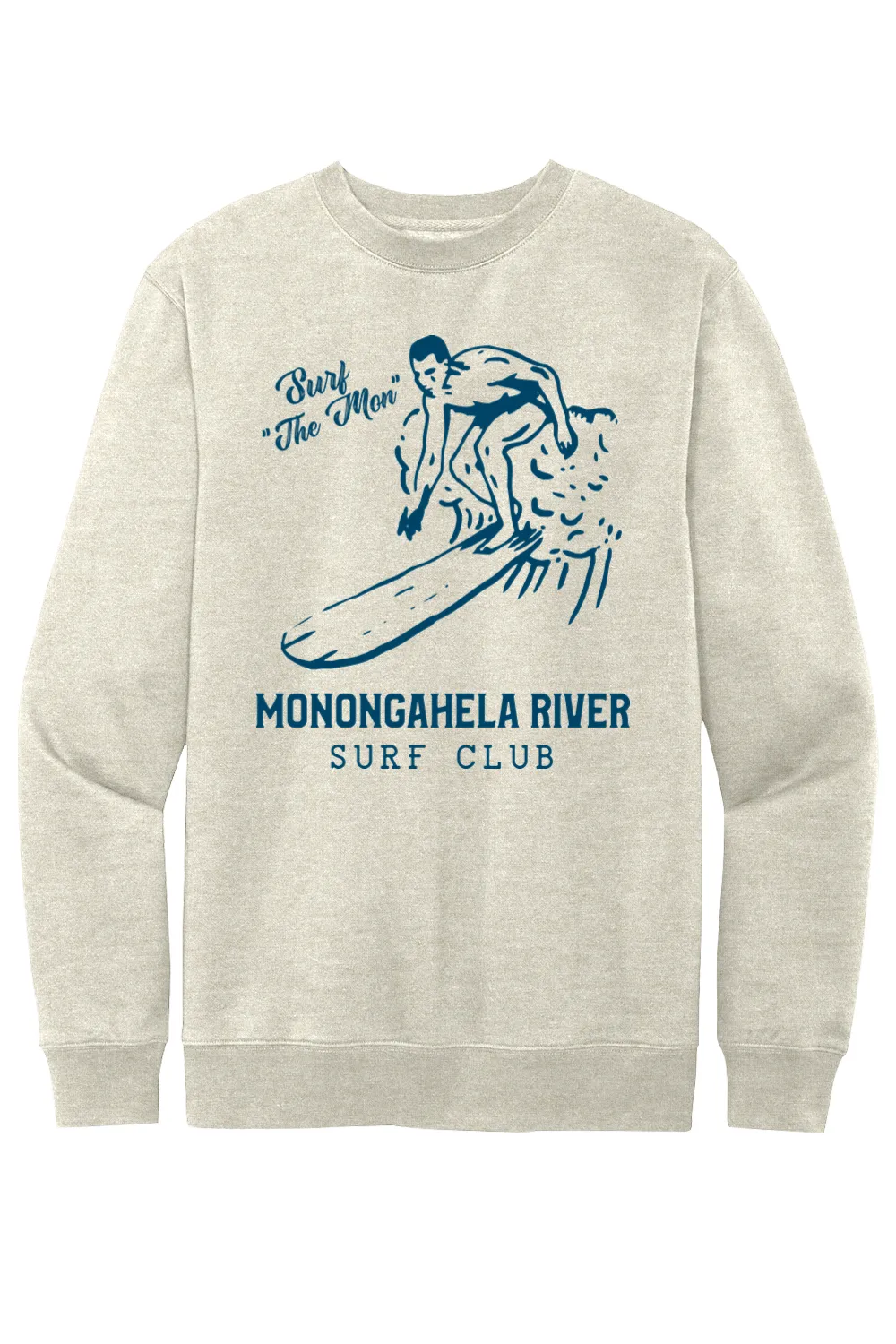 Monongahela River Surf Club - Fleece Crewneck Sweatshirt