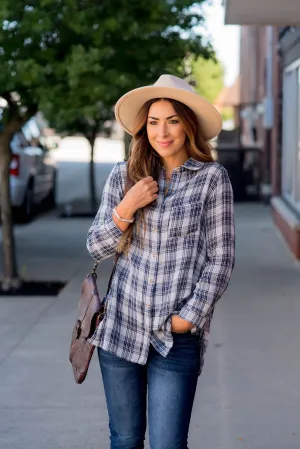 Navy Plaid Tunic