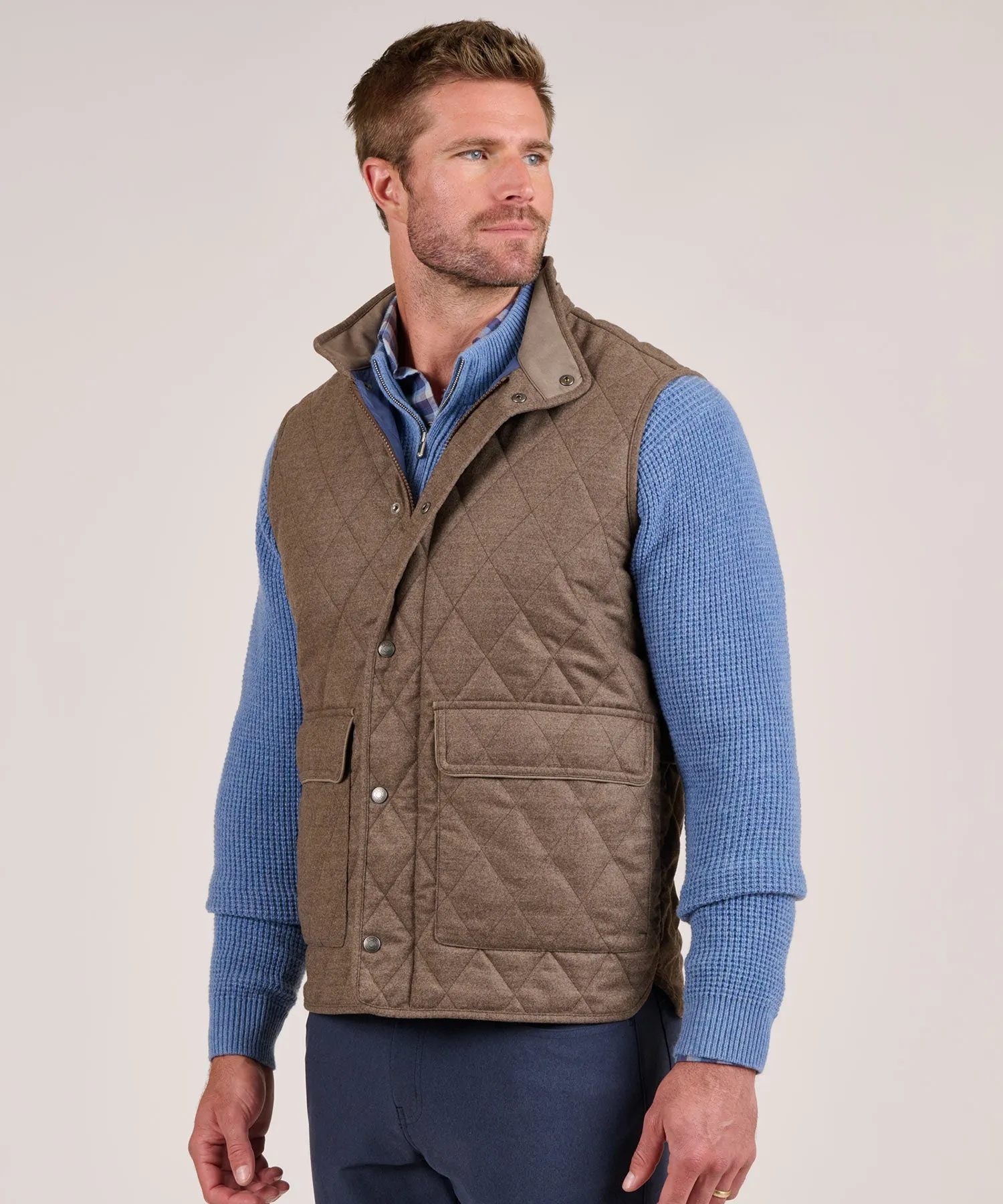 Peter Millar Essex Quilted Wool Travel Vest