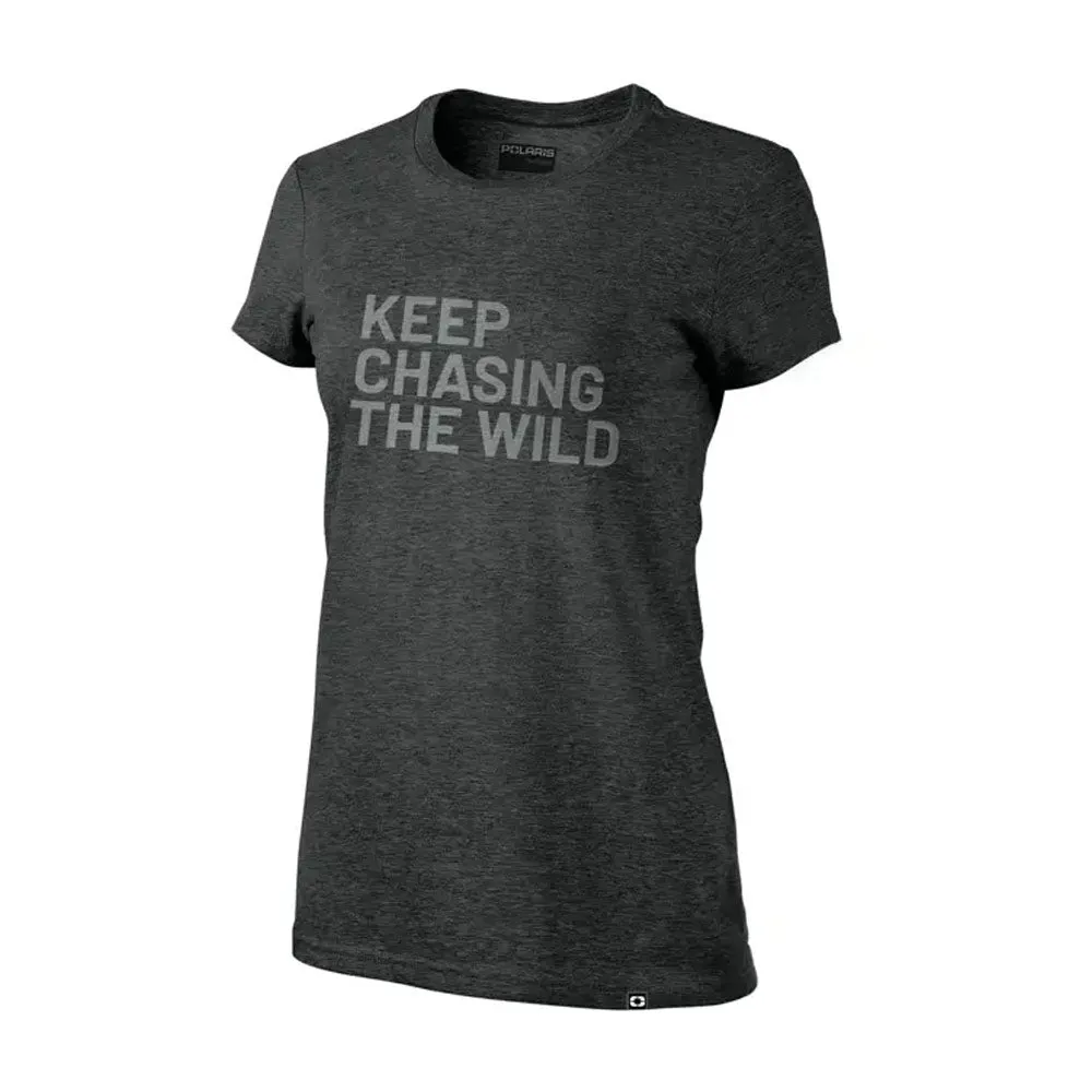 Polaris  Keep Chasing T-Shirt Tee Soft Lightweight Comfortable Black Frost