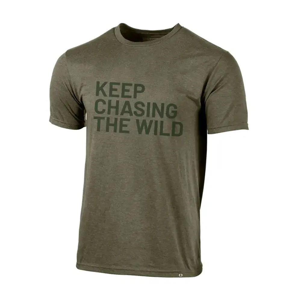 Polaris  Keep Chasing T-Shirt Tee Soft Lightweight Comfortable Olive