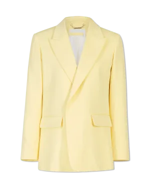 Relaxed Fit Silk Crepe Blazer