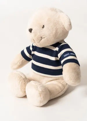 Striped bear soft toy - SAINT JAMES x Les P'tits Doudous (BEIGE)