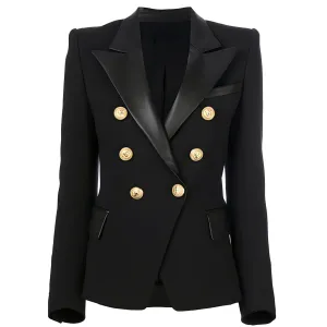 The Annette Faux Leather Blazer