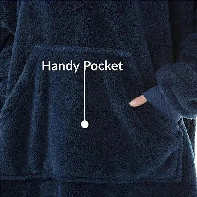 Thick Fleece Hooded Unisex Sweater Winter Double-sided Sweatshirt