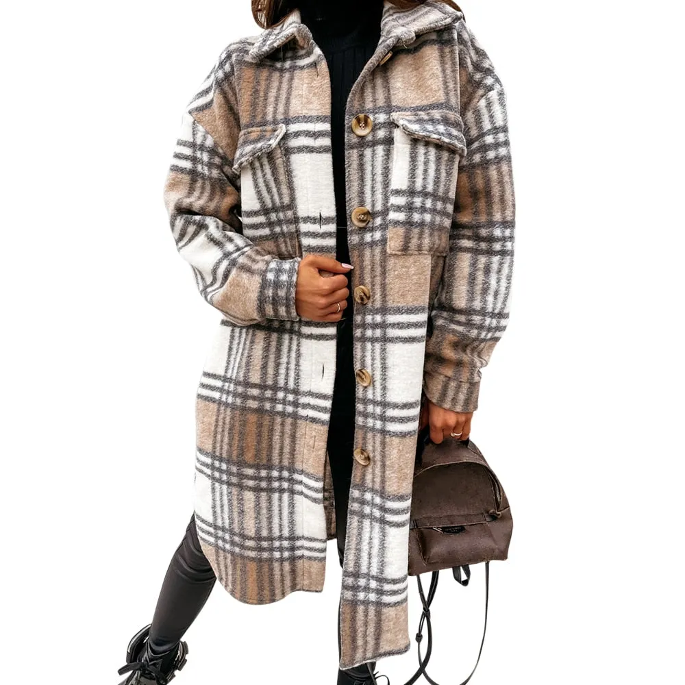 Thick Warm Woolen Blends Overcoat