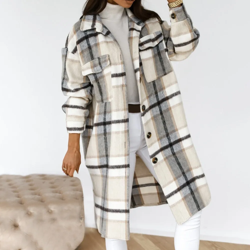 Thick Warm Woolen Blends Overcoat